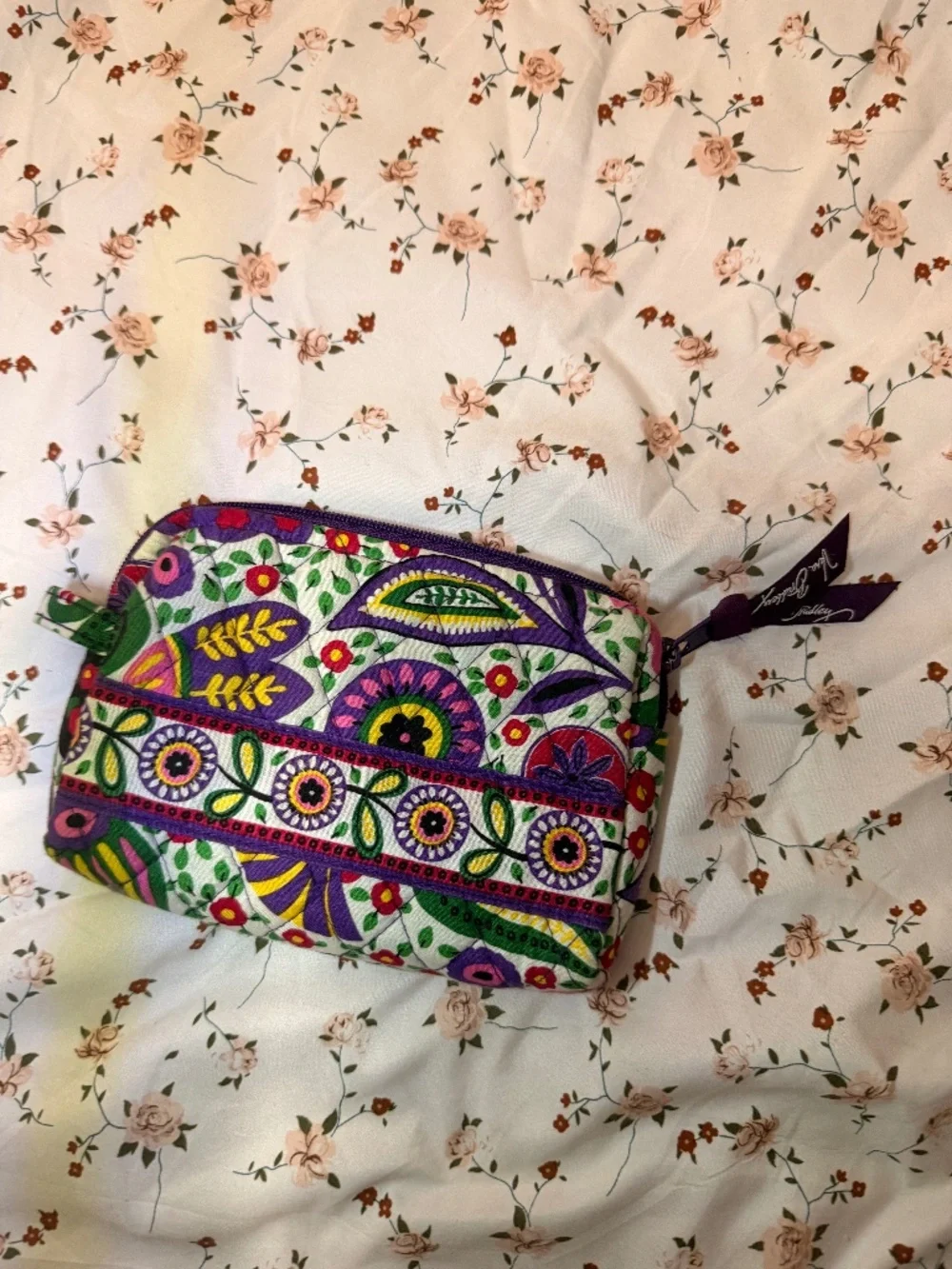 Vera Bradley Multi-Colored Floral and Paisley Poach